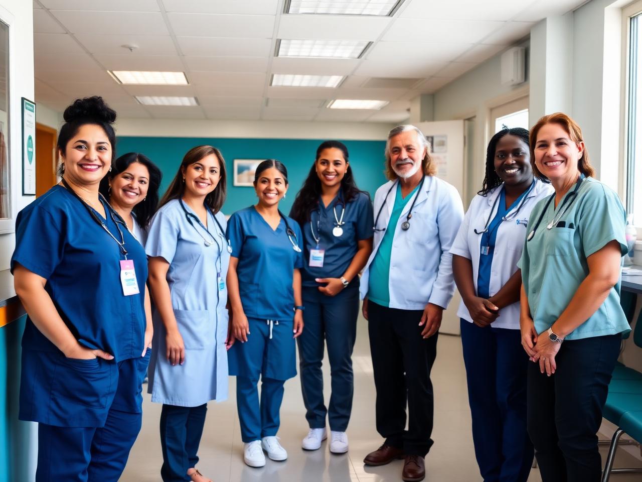 Equipe de profissionais de saúde em uma Unidade Básica de Saúde